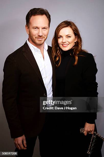 Christian Horner and Geri Horner attend the F1 Zoom Auction, in aid of the renowned Great Ormond Street Hospital, at InterContinental Park Lane Hotel...