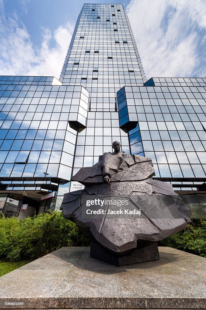 Monument of Stefan Starzynski a Mayor of Warsaw in