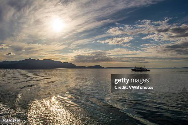 sunset over arran - ardrossan scotland stock pictures, royalty-free photos & images