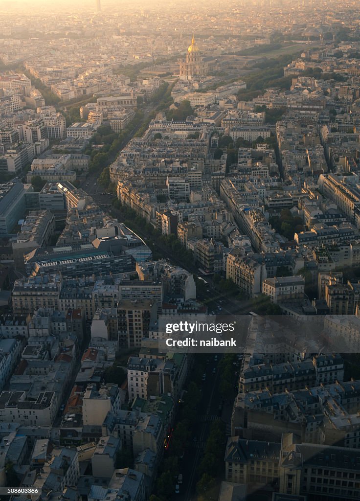 Paris cityscape at Dôme des Invalides