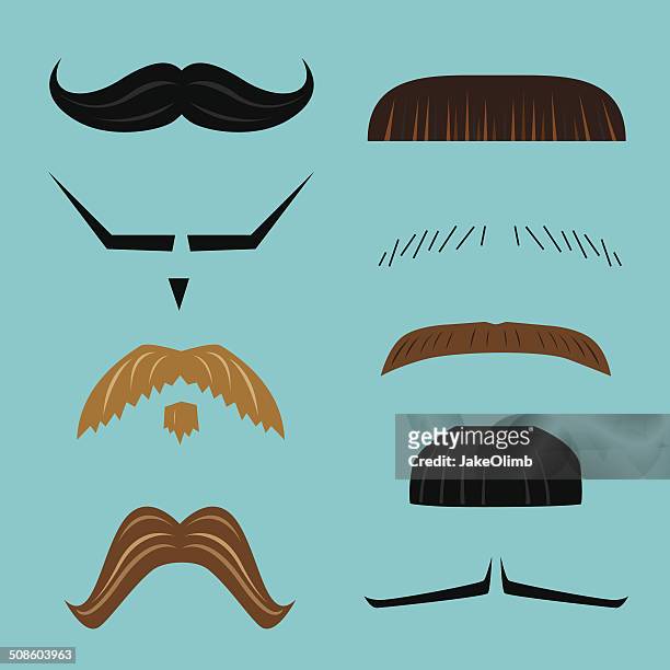 mustaches - bushy stock illustrations