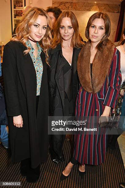 Camilla al-Fayed, Stella McCartney and Dasha Zhukova attend a cast and crew screening of "This Beautiful Fantastic" at BAFTA on February 5, 2016 in...