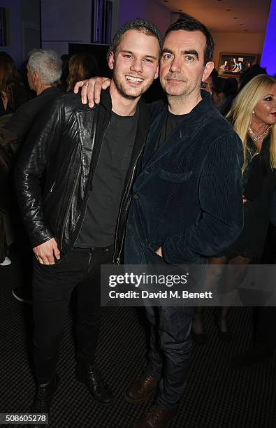 Jeremy Irvine and Simon Aboud attend a cast and crew screening of "This Beautiful Fantastic" at BAFTA on February 5, 2016 in London, England.