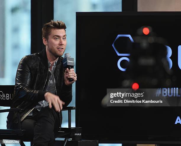 Lance Bass attends the AOL Build Speaker Series - Lance Bass, 'Dirty Pop with Lance Bass' at AOL Studios In New York on February 5, 2016 in New York...