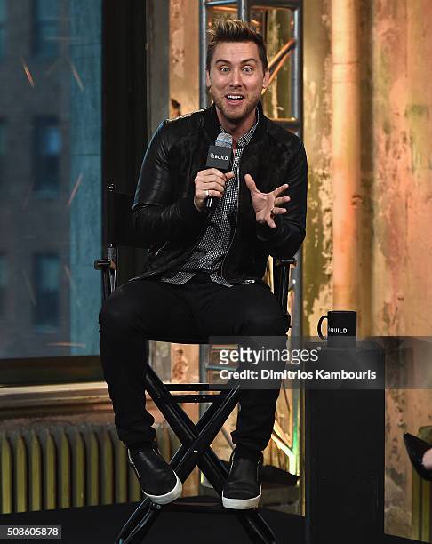 Lance Bass attends the AOL Build Speaker Series - Lance Bass, 'Dirty Pop with Lance Bass' at AOL Studios In New York on February 5, 2016 in New York...