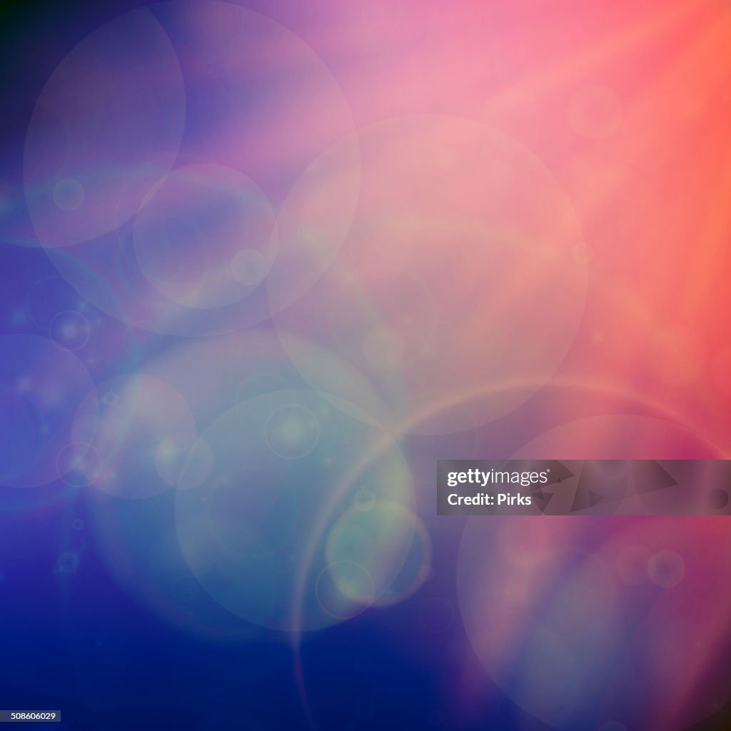 Abstract Sunset on sky with lenses flare.
