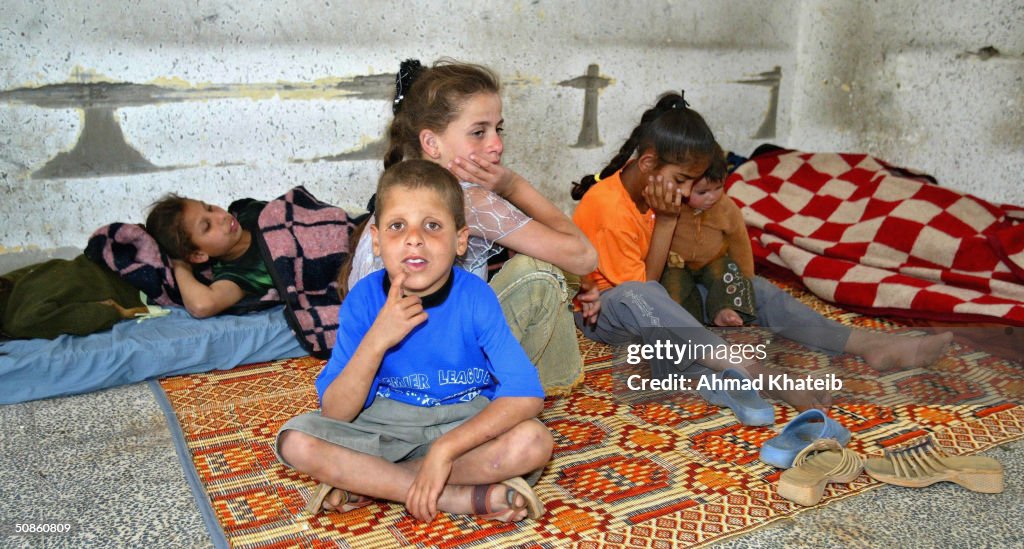 UN School Used For Housing By Palestinian Homeless In Rafah