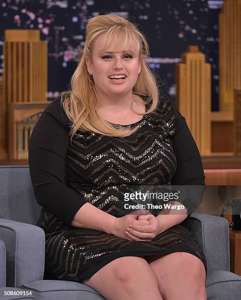 Rebel Wilson Visits "The Tonight Show Starring Jimmy Fallon" on February 5, 2016 in New York City.
