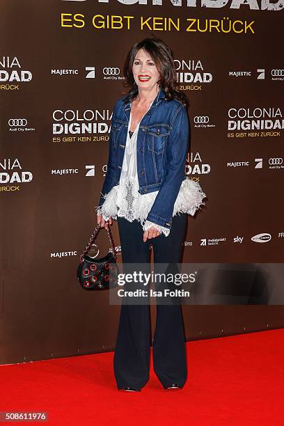 Iris Berben attends the 'Colonia Dignidad - Es gibt kein zurueck' Berlin Premiere on February 05, 2016 in Berlin, Germany.