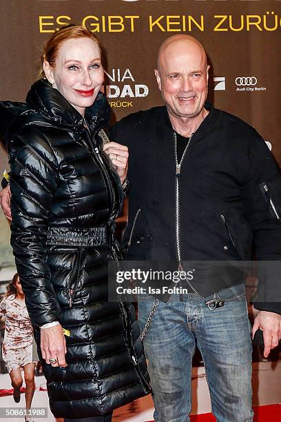 Andrea Sawatzki and Christian Berkel attend the 'Colonia Dignidad - Es gibt kein zurueck' Berlin Premiere on February 05, 2016 in Berlin, Germany.