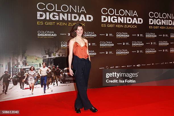 Vicky Krieps attends the 'Colonia Dignidad - Es gibt kein zurueck' Berlin Premiere on February 05, 2016 in Berlin, Germany.