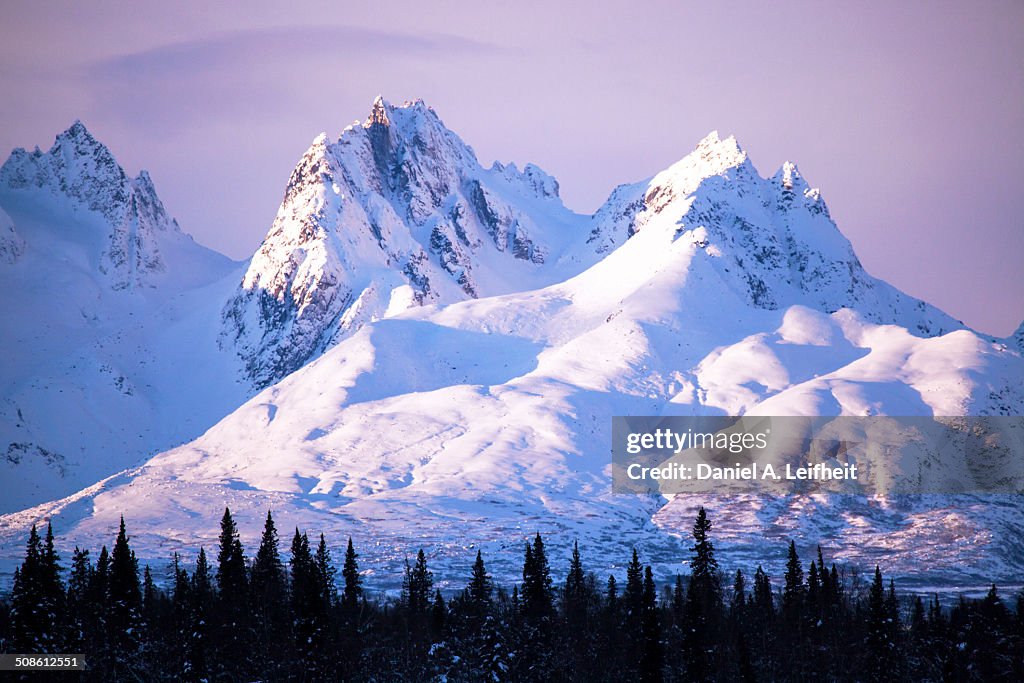 Alaska Range in Winter