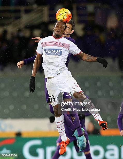 Jerry Mbakogu of Carpi during the Serie A match between ACF Fiorentina and Carpi FC at Stadio Artemio Franchi on February 3, 2016 in Florence, Italy.