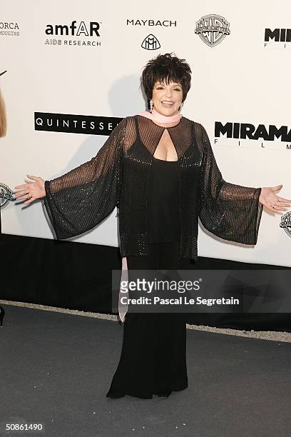 Singer Liza Minnelli arrives at "Cinema Against AIDS 2004", the 11th annual event in aid of amfAR at Le Moulin de Mougins at the 57th Cannes Film...