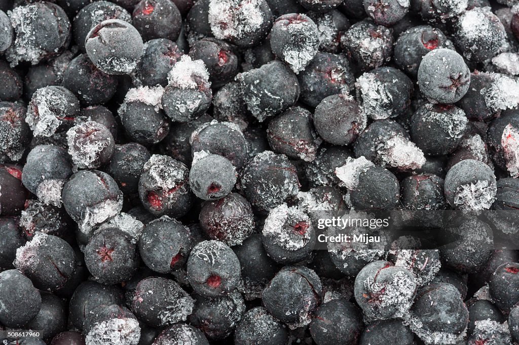 Frozen aronia berries