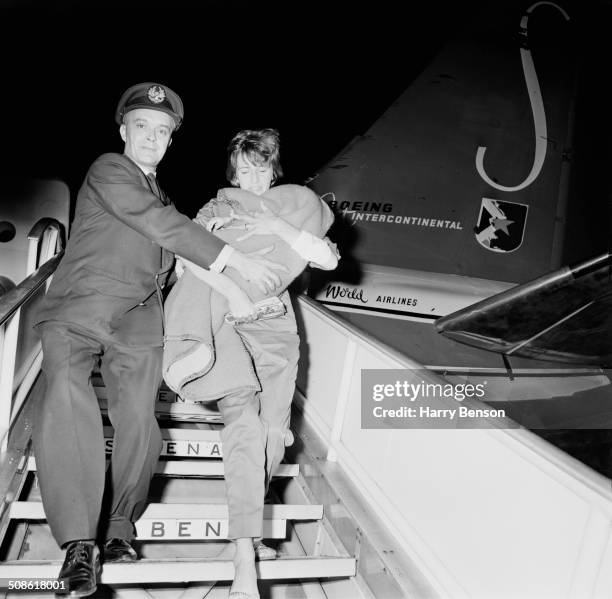 Freed hostages from Stanleyville arrive safely at Brussels Airport during the Congo Crisis, Belgium, 25th November 1964.