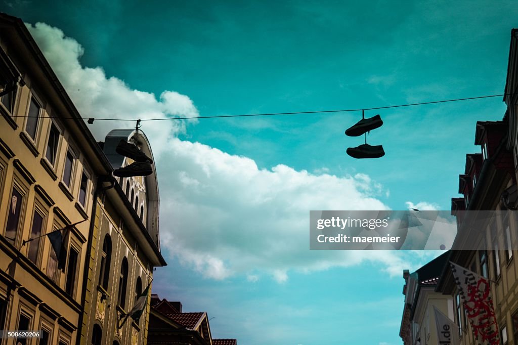Shoes and blue sky