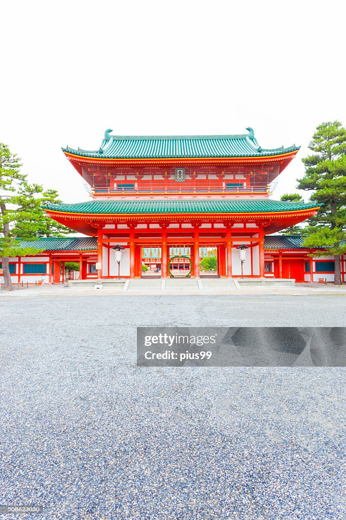 Heian Shrine Tower Gate Entrance Ro-Mon Blue Sky V