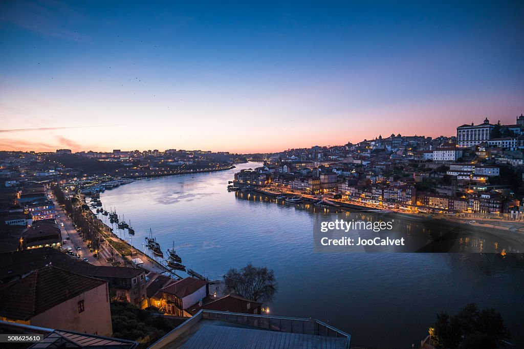 Porto Douro River at sunset