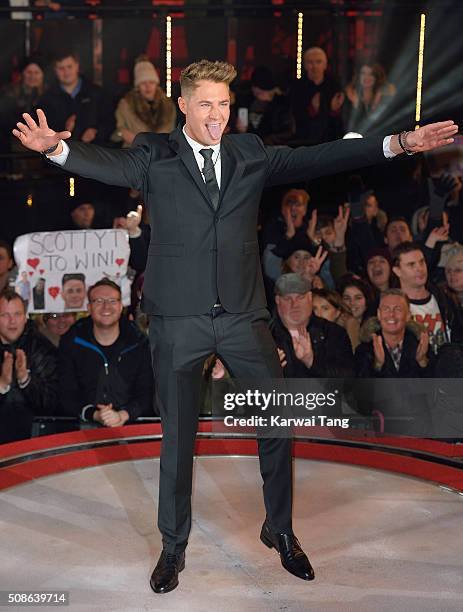 Scotty T is crowned the winner of Celebrity Big Brother at Elstree Studios on February 5, 2016 in Borehamwood, England.