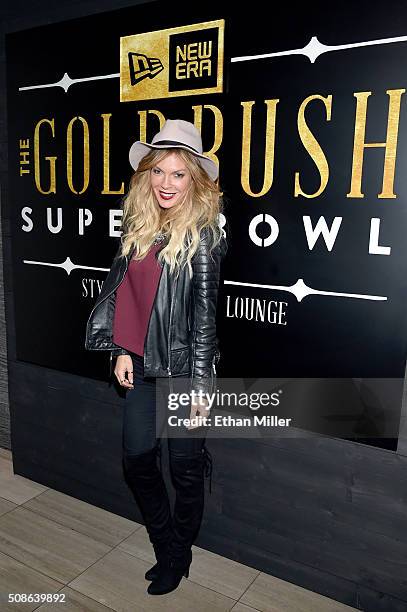 Actress Jasmine Dustin attends the New Era Style Lounge at The Battery on February 5, 2016 in San Francisco, California.