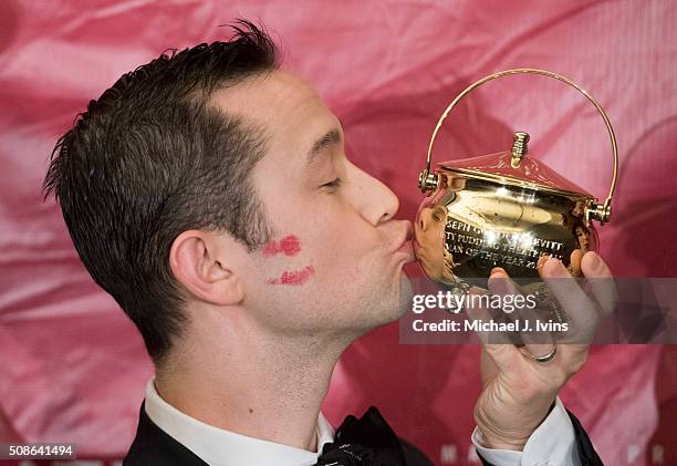 Joseph Gordon-Levitt is honored as the 2016 Hasty Pudding Man of the Year on February 5, 2016 in Cambridge, Massachusetts.