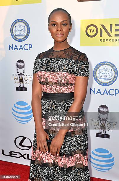 Actress Tika Sumpter attends the 47th NAACP Image Awards presented by TV One at Pasadena Civic Auditorium on February 5, 2016 in Pasadena, California.