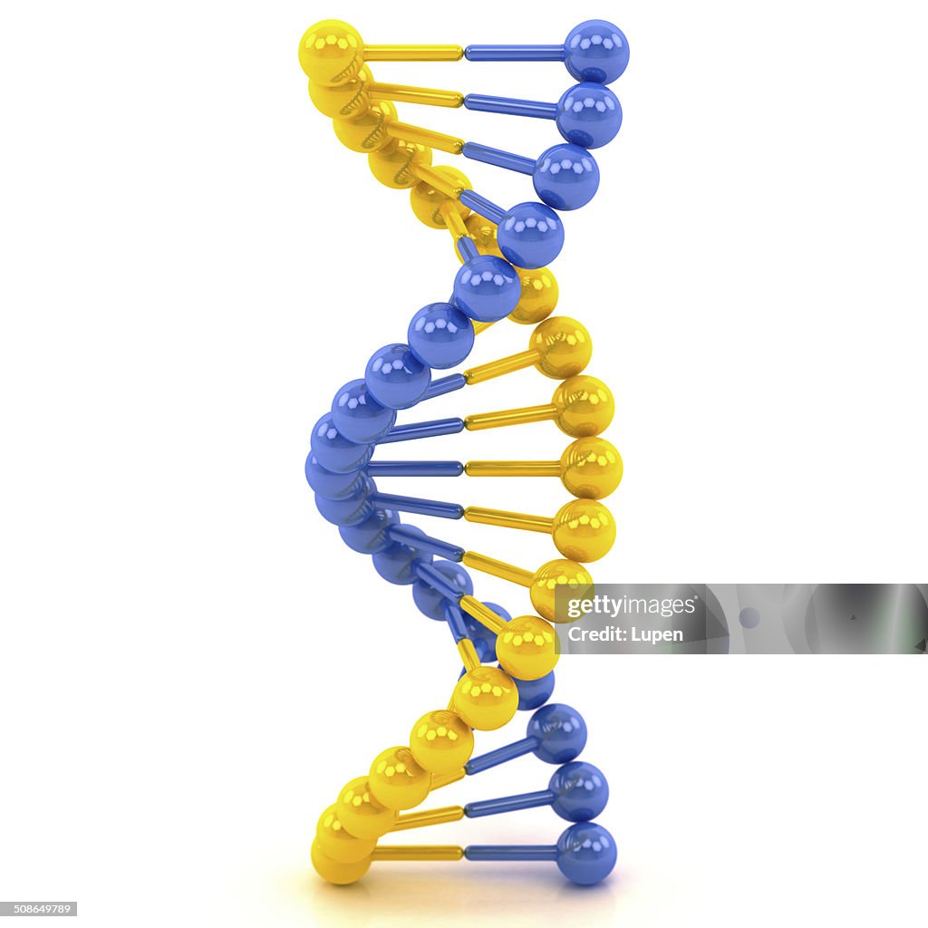 Gelb blau DNA-Molekül