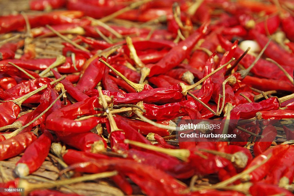 Séchées rouge piment, des ingrédients