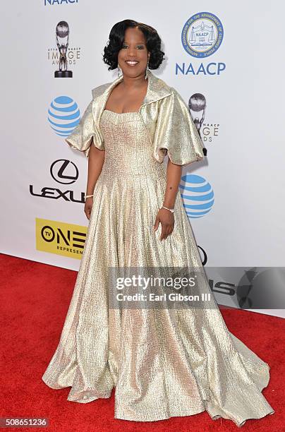 National Board of Directors Chairman Roslyn M. Brock attends the 47th NAACP Image Awards presented by TV One at Pasadena Civic Auditorium on February...