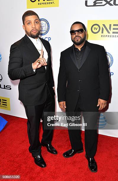 Actor O'Shea Jackson and entertainer Ice Cube attend the 47th NAACP Image Awards presented by TV One at Pasadena Civic Auditorium on February 5, 2016...