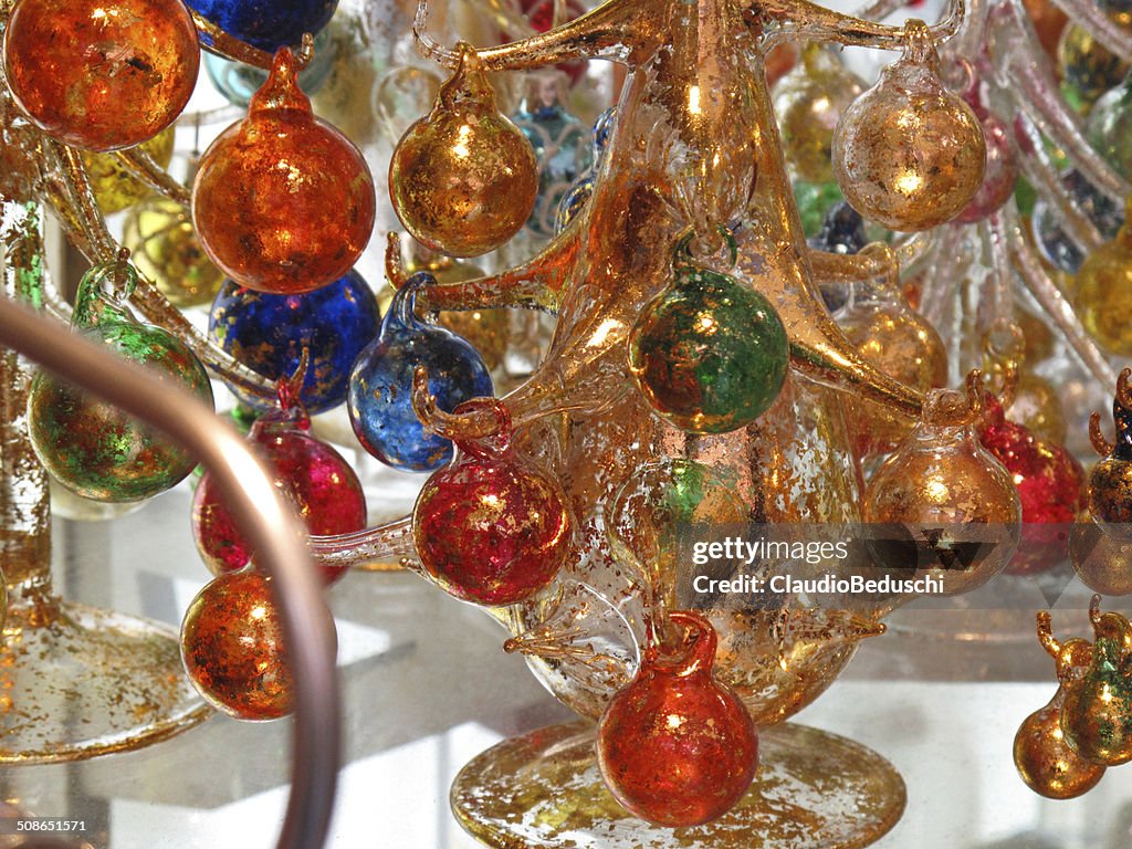 Murano colored blown glass