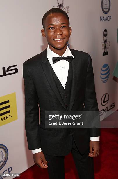 Actor Abraham Attah attends the 47th NAACP Image Awards presented by TV One at Pasadena Civic Auditorium on February 5, 2016 in Pasadena, California.