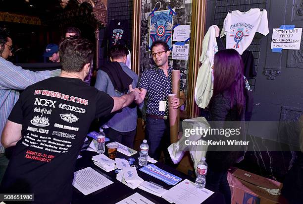 Merchandise designed by Shepard Fairey, and Bernie 2016 promotional material is sold at the Red Hot Chili Peppers ''Feel The Bern' fundraiser concert...