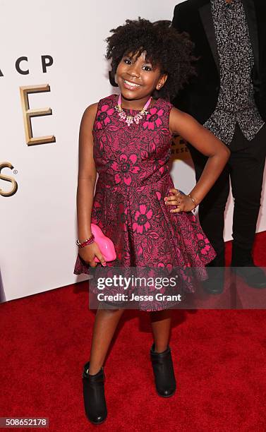 Actress Trinitee Stokes attends the 47th NAACP Image Awards presented by TV One at Pasadena Civic Auditorium on February 5, 2016 in Pasadena,...