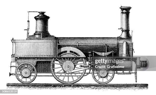 ilustrações, clipart, desenhos animados e ícones de locomotiva do george stephenson 1830 - século xviii