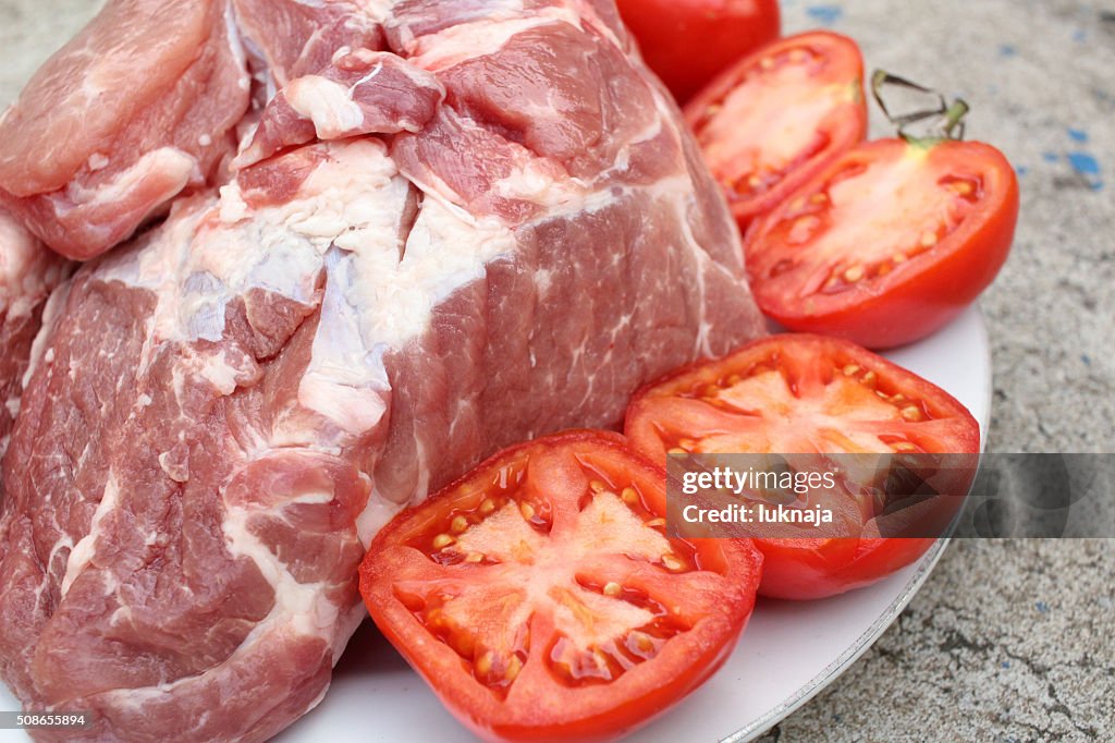 Raw pork