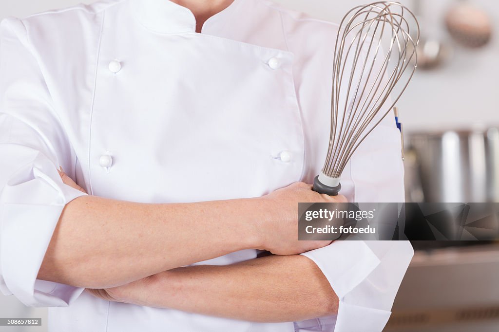 Chef with a whisk