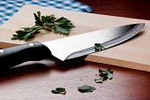 Kitchen Knive on cutting board