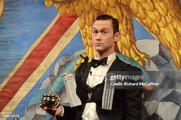 Joseph Gordon-Levitt is honored as The Hasty Pudding Theatricals' Man of the Year on February 5, 2016 in Boston, Massachusetts.