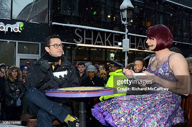 Joseph Gordon-Levitt is honored as The Hasty Pudding Theatricals' Man of the Year on February 5, 2016 in Boston, Massachusetts.