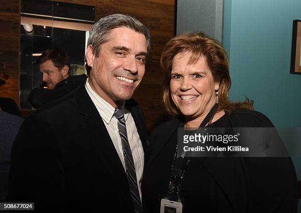 Director of Visual Media at SCAD Atlanta Drew Brown and executive producer of Sea2Sea Media Leigh Seaman attend SCAD Presents aTVfest 2016 on...