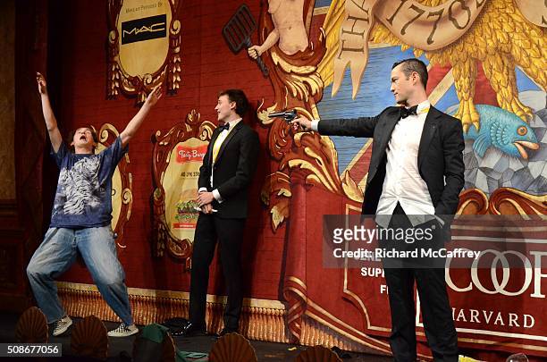 Joseph Gordon-Levitt is honored as The Hasty Pudding Theatricals' Man of the Year on February 5, 2016 in Boston, Massachusetts.
