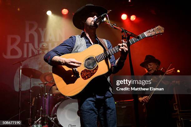 Ryan Bingham performs live on stage for the "Fear and Saturday Night" Tour at Irving Plaza on February 5, 2016 in New York City.