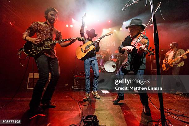 Daniel Sproul, Ryan Bingham and Richard Bowden perform live on stage for the "Fear and Saturday Night" Tour at Irving Plaza on February 5, 2016 in...