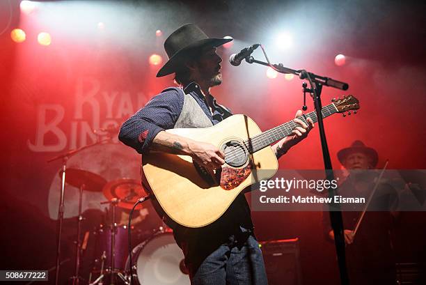 Ryan Bingham performs live on stage for the "Fear and Saturday Night" Tour at Irving Plaza on February 5, 2016 in New York City.