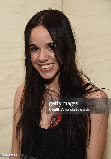 Actress Lorelei Linklater attends the Los Angeles special screening and reception of "Connected" at Milk Studios on February 5, 2016 in Los Angeles,...