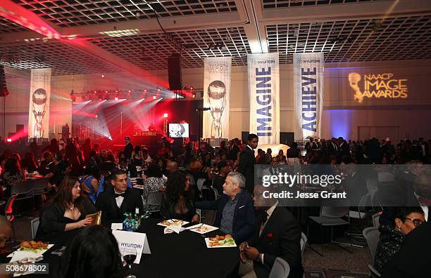 Guests attend the 47th NAACP Image Awards presented by TV One after party at Pasadena Civic Auditorium on February 5, 2016 in Pasadena, California.