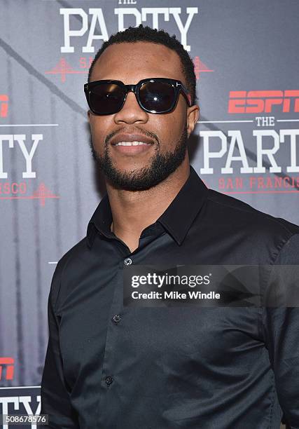 Player Glover Quin attends ESPN The Party on February 5, 2016 in San Francisco, California.