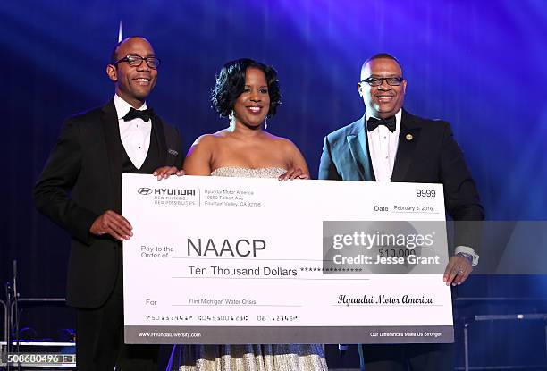 President/CEO Cornell William Brooks, NAACP Chairman of the National Board of Directors Roslyn Brock and Zafar Brooks, Director Corporate Social...